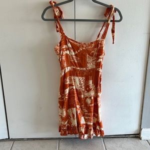 Orange Urban Outfitters mini dress